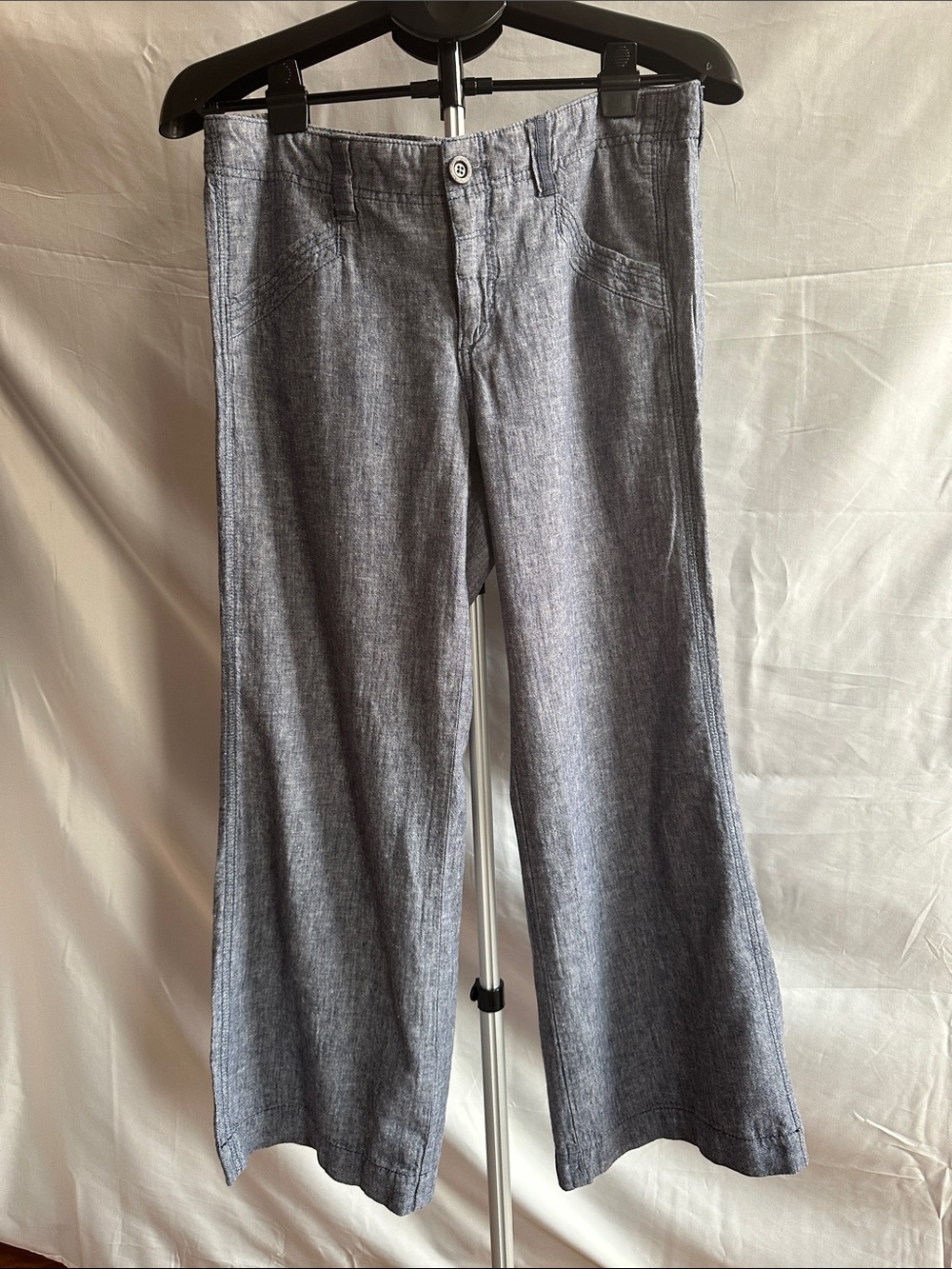 Pilcro and the Letterpress Heathered Blue Chambray Pants